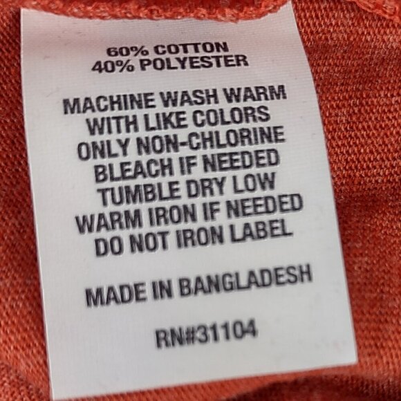 Kim Rogers Perfectly Soft Deep Orange Crew Neck Cotton Blend T-Shirt Sz XL (NWT) - Picture 12 of 12